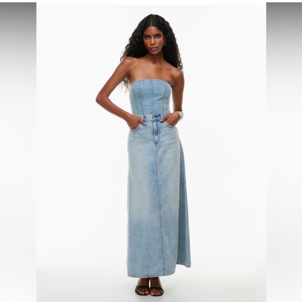 Denim Forum The 90s’ Maxi Denim Helena Skirt